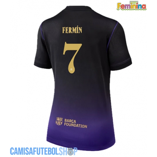 Camisa de time de futebol Barcelona Fermin Lopez #7 Replicas 2º Equipamento Feminina 2026-27 Manga Curta
